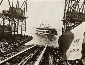 (NYC HARBOR AND THE EAST RIVER) A selection of approximately 46 ship and boat press photographs from New York City.